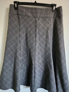 Gray Plaid A-Line Women's Skirt
